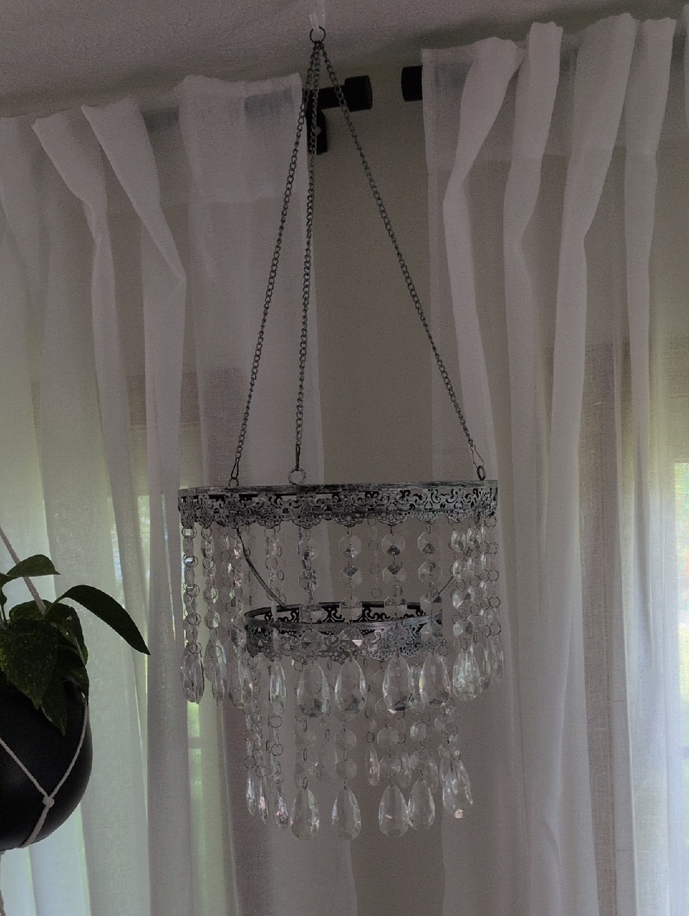 Metal Crystal Chandelier - Picture 3 of 10